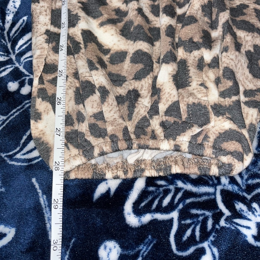 NEW! Zenana Hippie Harem Leopard Split Side Pants - Picture 16 of 16